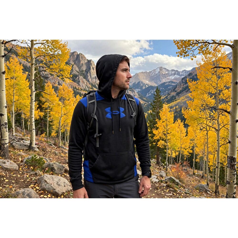 Under Armour Men's Loose Fit Fleece Big Logo Pullover Hoodie L